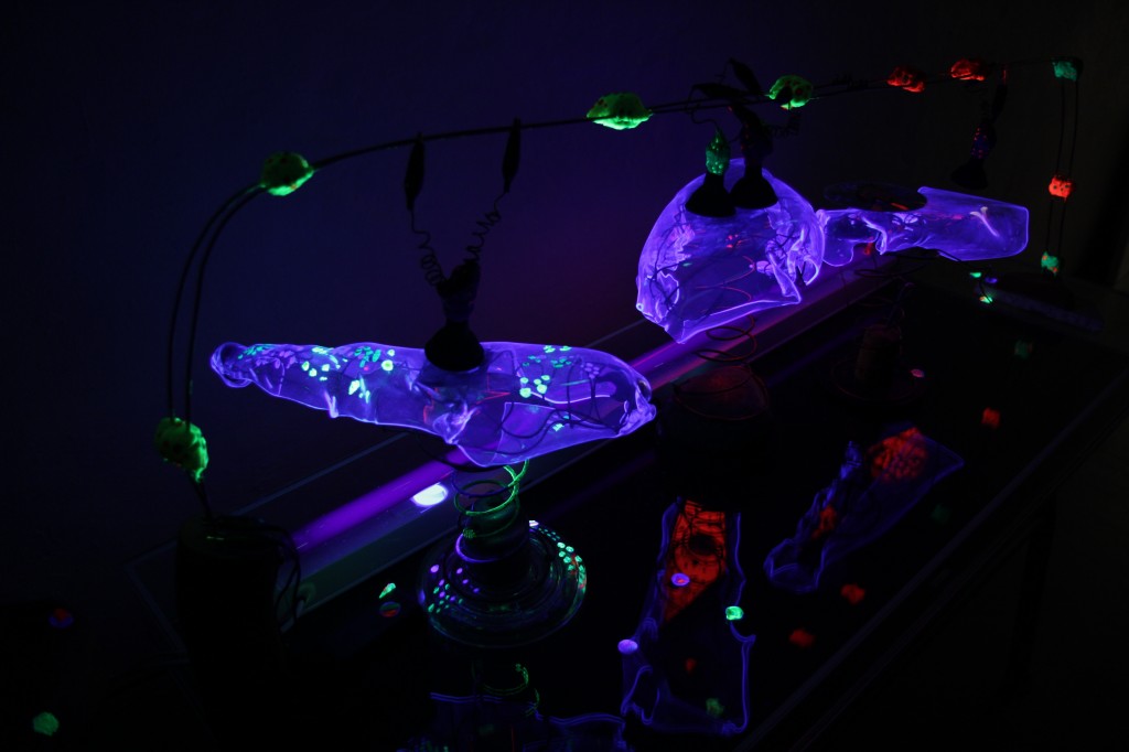 Rudi Punzo's light sculptures at ART IN ENERGY